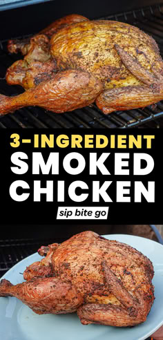 Smoked Chicken with Blackened Seasoning before and after on Traeger Pellet Grill Chicken Recipes Smoker, Smoked Chicken Traeger, Trager Chicken Recipe, Electric Pellet Smoker Recipes, Pit Boss Pellet Grill Recipes Chicken, Traeger Chicken Recipes, Whole Chicken On Pellet Grill, Pitboss Pellet Grill Recipes, Traeger Grill Recipes Chicken