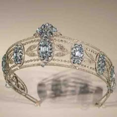 Royal Tiaras, Beautiful Tiaras, Diamond Tiara, Silver Crown, Aquamarine Jewelry, Grand Palais, Royal Jewels, Royal Jewelry, Crown Jewels