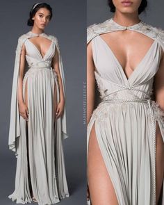 Pablo Sebastian, Festival Outfits Ideas, Summer Couture, Greek Dress, Goddess Costume, Goddess Dress, Fantasy Gowns, Fantasy Dress, Glam Dresses