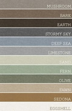 the colors of earth are shown in this color chart, which shows different shades of earth