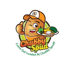 the logo for chubby spud