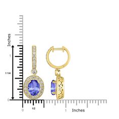 9x7mm Violetish Blue Tanzanite AAAA Halo Earring Oval shape 3.6ct with 1.18cttw Diamond in 14K & 18K White Gold, Yellow Gold, Rose Gold. Product Information SKU TT70008-24 Metal Type Your choice: 14K & 18K Metal Color Your choice: White Gold, Yellow Gold, Rose Gold Earrings Style Halo Earring Metal Weight 7.13 Primary Stone Gemstone Name Tanzanite Gemstone Species Zoisite No. Of Gemstones 2 Gemstone Shape Oval Gemstone Color Violetish Blue Gemstone Grade Your choice: AA, AAA, AAAA Gemstone Clari Oval Tanzanite Jewelry With Halo Design, Oval Tanzanite Halo Jewelry, Halo Earrings, Blue Tanzanite, Tanzanite Gemstone, Blue Gemstones, Rose Gold Earrings, Gemstone Name, Metal Color