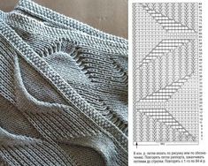 the knitting pattern is shown in two different colors