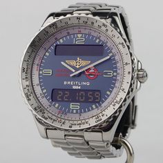 “Presentamos el Breitling Chronospace A56012 edición ‘The Red Arrows’ de 1994, un codiciado reloj que rinde homenaje al icónico equipo acrobático británico. Este reloj ha sido meticulosamente revisado, lo que garantiza un rendimiento óptimo y una larga vida útil. Viene completo con la caja y los papeles originales, lo que lo convierte en una adición perfecta para coleccionistas. El Chronospace presenta un diseño robusto, un movimiento de cuarzo de precisión y la distintiva insignia ‘Red Arrows’, Silver Analog Display Watches For Collectors, Silver Analog Display Watch For Collectors, Red Arrows, Red Arrow, Robust Design, Patek Philippe Nautilus, Breitling Navitimer, Audemars Piguet Royal Oak, Rolex Day Date