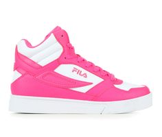 Step up your sneaker game with the Fila Everge. These stylish high-tops feature a sleek design with a durable synthetic leather upper for a modern, athletic look. The padded collar and tongue provide enhanced comfort and support, while the cushioned insole ensures all-day comfort. Synthetic leather upper with stitching details, High-top design with padded collar and fabric lining, Lace-up closure for a custom fit, Classic round toe, Absorbent fabric lined insole, Durable rubber midsole and outso White Sole High-top Sneakers For Athleisure, Sporty High-top Sneakers With Vulcanized Sole For Spring, Trendy High-top Sneakers With White Sole For Sports, Modern Basketball Shoes With Vulcanized Sole, Spring Sports High-top Lace-up Sneakers, Sports Wedge Sneakers With Boost Midsole And Round Toe, Trendy High-top Skate Shoes For Sports, Sporty High-top Sneakers For Light Sports, Modern High-top Skate Shoes For Spring