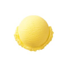 a round yellow substance on a white background