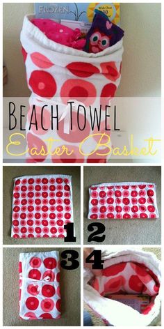 instructions to make a beach towel easter basket