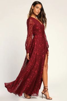 Shop Dresses for Weddings | Wedding Guest Dresses - Lulus Overlapping Neckline, Semi Formal Wedding Attire, Black Tie Wedding Guest Dress, Formal Wedding Attire, Long Sleeve Bridesmaid Dress, Winter Wedding Guest Dress, Formal Wedding Guest Dress, Formal Wedding Guests, Black Tie Wedding Guests