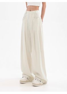 Features: These Streetwear Oversize Bf Suit Wide Leg Pants are the epitome of fashion and quality. With a high waist and wide leg cut, these pants offer a flattering and comfortable fit. Perfect for casual wear, you'll love the trendy and oversized look. Oversized Wide Leg Solid Color Pants, Oversized Solid Wide Leg Pants, Oversized Solid Wide Leg Bottoms, Solid Oversized Wide Leg Bottoms, Solid Color Oversized Wide-leg Bottoms, Oversized Solid Color Straight Leg Pants, Oversized Solid Straight Leg Pants, Oversized Solid Pants With Straight Leg, Spring Oversized Solid Wide Leg Pants