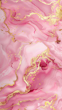 an abstract pink and gold marble background