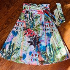 Her Destiny Floral Skirt W/ Pockets New W/O Tags (Never Worn) The Print Is So Pretty 100% Cotton Elastic On Back Of Waistband. 2 Side Pockets Self Belt / Double Belt Loops Made In India Size; Petite Medium Spring Skirt With Tie Waist, Spring Vacation Skirt With Tie Waist, Summer Midi Skirt With Tie Waist, Summer Flared Skirt With Tie Waist, Multicolor Tie Waist Bottoms For Spring, Multicolor Bottoms With Tie Waist For Spring, Spring Multicolor Bottoms With Tie Waist, Multicolor Summer Wrap Skirt For Vacation, Multicolor Wrap Skirt For Summer Vacation