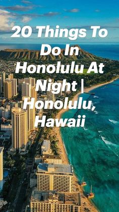 an aerial view of waikiki beach and the diamond head in honolulu, hawaii