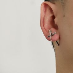 fb-feed Best Earrings For Men, Best Earrings, Stud Earrings For Men, Earrings For Men, Cross Chain, Contact Lenses Colored, Earrings Ear, Estilo Punk, Cross Earrings