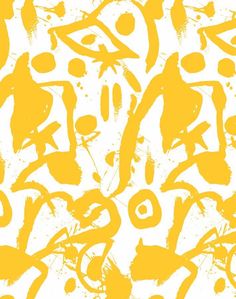 an abstract yellow and white background with lots of writing