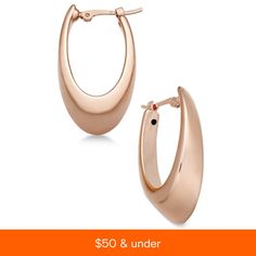 in stock Modern Rose Gold Huggie Earrings, Formal Rose Gold Tarnish-resistant Earrings, Elegant Hoop Earrings With Polished Finish As Gift, Elegant Polished Finish Hoop Earrings As Gift, Elegant Polished Teardrop Huggie Earrings, Elegant Teardrop Huggie Earrings With Polished Finish, Rose Gold Polished Earrings For Everyday Luxury, Rose Gold Earrings For Everyday Luxury, Timeless Rose Gold Earrings With Polished Finish