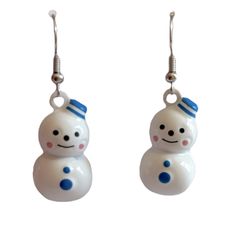 Snowman Bells Drop Earrings Get Into The Winter Spirit With These Festive Snowman Bell Drop Earrings. They Are Fully Functional And Make A Cute Jingling Sound. Earring Hooks Are Nickel Free Casual White Drop Earrings, Casual Nickel-free White Earrings, Casual White Nickel-free Earrings, Fantasy Jewelry, Earring Hooks, Earrings Color, The Winter, Eden, Art Girl