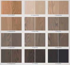 the different types of wood flooring samples