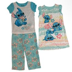 % Authentic Merchandise New With Tags. Disney Girl's Stitch 3 Piece Extra Soft Pajama Set Size: 4 Color: Blue/White Your Little One Will Love Bedtime With Their New 3pc Sleep Set! Made To Bring Your Child's Favorite Fictional Characters To Life! Your Child Will Love The Comfort And Pops Of Color This Sleep Set Brings Into Their Lives! Feel Free To Message Me With Any Questions. Serious Inquiries Only Please. ***Shipping*** Once Payment Is Received, Please Allow 2-3 Business Days For Shipping And Disney Pajamas Kids Size 12, Lilo And Stitch 3, Girls Pajama, Disney Colors, Soft Pajamas, Disney S, Disney Kids, Sleep Set, Kids Pants