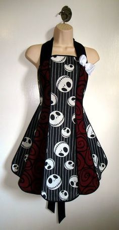 Cute Christmas Astethic, Christmas Skirts, Jack The Pumpkin King, Jack Skeleton, Kitchen Apron, Jack Skellington, Tim Burton, Nightmare Before, Nightmare Before Christmas