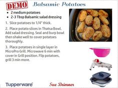 the instructions for how to make balsamic potatoes