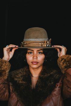 We know finding a signature hat is a personal decision. We offer many beautiful Native-made varieties of the Navajo Tracker hat, but we understand you may have your heart set on a hat with a personal touch for you or to gift to someone you love. Add this to your cart to initiate the process of creating a completely unique and hand-selected Native hat in partnership with the TVHC team. If you select RETURN, you will have a different set of options for the hat brim elements. The price point reflec Native Hat, Ferro Rod, Water Purification Tablets, Rhinestone Cowboy, Camp Blanket, Sante Fe, Camping Blanket, Vintage Camping, Water Purification