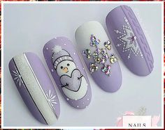 Winter Nails Simple - Stay on top of the amazing and greatest deal. Click to visit IMMEDIATELY! Snowman Nails, Cute Christmas Nails, Pretty Nail Art Designs, Christmas Nails Acrylic, Winter Nail Art