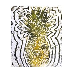 a painting of a pineapple on a white background