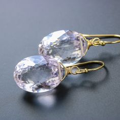 Pink Amethyst Earrings, Gemstone Earrings, Gift For Her, Gold 14K Lavender Earrings, Lilac Modern Earrings Everyday Earrings Dangle Earrings (23314 - 1) Elegant Oval Amethyst Earrings, Handmade Amethyst Crystal Earrings, Handmade Elegant Amethyst Crystal Earrings, Oval Earrings, Oval Earring, Earrings In Gold, Pink Amethyst, Amethyst Earrings, Matching Necklaces