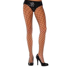 Buy Costume Accessories Black big diamond net stocking for women sold at Party Expert Party Thigh-high Stockings, Elegant Fishnet Tights, Thigh High Stockings For Party, Elegant Fishnet Stockings, Trendy Party Fishnet Hosiery, Trendy Tights For Night Out, Party Fishnet Stockings, Thigh High Net Hosiery For Party, Trendy Fishnet Tights For Party