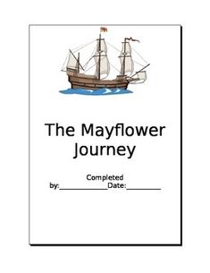 the mayflower journey complete book with answers and worksheet for students to use