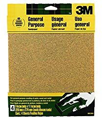 3m general purpose sandpaper for use in the home or office, 4 - pack