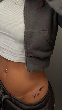 Waist Tats Women, Womens Pelvic Tattoo, Tattoo For Hips For Women, Marigold Hip Tattoo, Tattoo Ideas Female Pelvis, Side Of Waist Tattoo, Womens Lower Stomach Tattoos, Under Breast Side Tattoos For Women, Low Stomach Tattoos Women