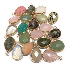 PRICES MAY VARY. Natural healing crystal stone pendants. Random 10 pcs. These stone pendants are 14x22 mm. The teardrop pendant can bring you a relaxing and peaceful feeling, and remind you to think positively, which is ideal for meditation, yoga, balancing emotional energy and more. The stone pendant can be widely applied to make bracelets, necklaces, earrings, anklets, key chains and so on, just play your imagination, and make interesting crafts. Wide applications:
These pendants are sturdy en Stones For Jewelry Making, Craft Making, Water Drop, Estilo Boho, Bracelet Jewelry, Beaded Pendant, Diy Necklace, Necklace Bracelet, Accessories Necklace