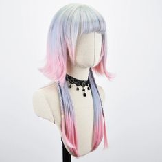 Dive into a world of whimsy with our Enchanting Ombre Jellyfish Wig 🪼! Featuring a dazzling jellyfish-inspired style with braided accents, this unique wig boasts three eye-catching ombre colors that will leave heads turning. Long and beautiful, it's the perfect addition to any playful outfit! Description: Texture: StraightMaterial Grade: High-Temperature FiberOrigin: CNWig Length: Long Blue Wig Epic Cosplay Wigs, Cute Cosplay Wigs & Hair Extensions, Fall Wig Styles, Pastel Goth Wigs, Hair Ideas Unique, Ombre Blue Hair, Cool Hair Colors, Gradient Wigs, Unique Wig