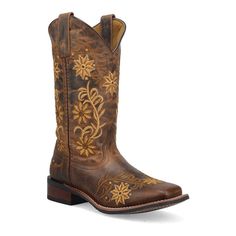 Floral embroidery adds a stylish, feminine design to these Laredo Secret Garden women's leather cowboy boots.Click this FOOTWEAR GUIDE to find the perfect fit and more! Floral embroidery adds a stylish, feminine design to these Laredo Secret Garden women's leather cowboy boots. Click this FOOTWEAR GUIDE to find the perfect fit and more! BOOT FEATURES All over floral embroidery Cushioned comfort insoleBOOT CONSTRUCTION Leather upper Polyester lining Foam midsole Rubber outsoleBOOT DETAILS Square Leather Western Boots, Leather Cowboy Boots, Feminine Design, State Of California, Western Style, Western Boots, Secret Garden, Western Fashion, Floral Embroidery