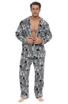 Winter Wonderland Pajamas For Men, Men's Robes, Onesie Pajamas