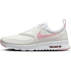 Women's Nike Air Max Thea PRM White/Med Soft Pink-Pearl Pink Size: 6.  Gender: female.  Age Group: adult. Canvas Slip On Shoes, Comfortable Walking Shoes, Air Max Thea, Nike Air Max Thea, Pearl Pink, Nike Air Max For Women, Mens Nike Air, Nike Air Max Plus, Air Max Plus