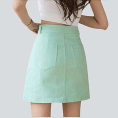 Inject your wardrobe with a chic. modern twist with this sanded mini denim skort from our 2023 Spring-Summer Collection! Its mid-waist cut and zipper & button closure give it a casual look. while its vibrant color and sanded finish promise to make you stand out.Why You'll Fall In LoveThis mini denim skort is the perfect way to create a unique. timeless look. From its casual style to its mid-waist cut. each detail is carefully crafted to ensure a perfect fit. Add to that its vibrant color and san Trendy Solid Color Mini Skort, Mini Denim Skirt With Pockets For Day Out, Trendy Mini Skort For Summer, Trendy Mini Skirt Skort For Summer, High Waist Mini Skirt With Pockets For Spring, Solid Color Mini Skort, Trendy Spring Skort, Chic Solid Color Mini Skort, Trendy Cotton Mid-rise Mini Skirt