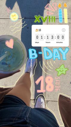 18th birthday, insta story, ig story idea, instagram, doodles, instastory Instagram Story Ideas Countdown, Instagram Story Ideas For Birthday Countdown, Birthday Countdown Ig Story Ideas, Birthday Countdown Instagram Story Ideas For Best Friend, Ig Birthday Countdown Names, Countdown Ig Story Ideas, Insta Countdown Ideas, First Insta Post Ideas, Birthday Soon Insta Story Countdown