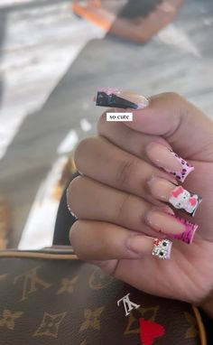 Colored Acrylic, Short Nails, Pink Nails, Nail Ideas, Money