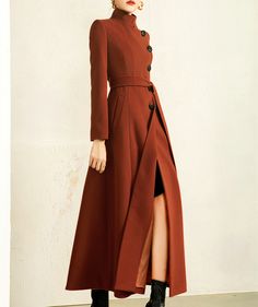 Belt Coat, Cashmere Jacket, Long Wool Coat, Coat Winter, Belted Coat, Ankle Bones, Warm Coat, Black Button, Wool Coat