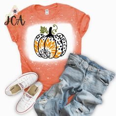 Check out this item in my Etsy shop https://www.etsy.com/listing/1109862246/womens-bleached-pumpkin-shirt-womens Small Business Shirt, Bleached T Shirt, Fall Tees, Bleached Tees, Sunflower Shirt, Faith Tees, Bleach T Shirts, Merry Christmas Shirts, Fall Tee