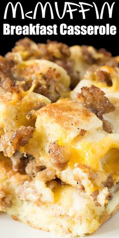 this breakfast casserole is loaded with sausage and cheese