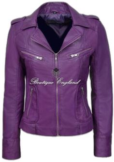 Purple Lady, Womens Coats, Real Leather Jacket, Motorcycle Style, Lady Biker, Biker Style, Women's Coats & Jackets, Nappa Leather, Natural Leather