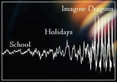 a black and white photo with the words imagine dragon's holidays school