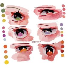 the different types of eyes are shown in this drawing