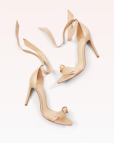 Clarita 100 Bow Tie High Heel Sandal in Leather | Alexandre Birman Midi Wedding Dress, Nude Sandals, Alexandre Birman, Future Bride, Leather Sandals Women, Round Toe Heels, Evening Shoes, Designer Sandals, High Heels Stilettos