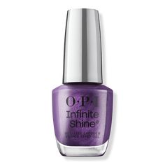 Infinite Shine Long-Wear Nail Polish, Purples - PRPLS NFNT SHN LGWR NL PL PRPL RGNFeaturesPre-cured gel technology delivers up to 11 days of gel-like wear and shine. No lamp curing needed.Locks onto nails for stunstoppable durability.Easily unlocks with acetone for speedy, damage-free removal. No soak-off required.Pro-wide nail polish brush hugs nails for smooth, even coverage sans streaking or bubbling.Chip, stain, and scratch resistant? Check, check, check. - Infinite Shine Long-Wear Nail Poli Nail Polish Opi, Opi Nail Polish Colors, Long Wear Nail Polish, Nail Polish Brush, Wide Nails, Opi Infinite Shine, Opi Nail Polish, Purple Reign, Colorful Nail Designs