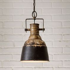 Industrial Pendant Light - D&J Farmhouse Collections Diy Industrial Lighting, Farmhouse Style Lighting, Vintage Industrial Decor, Lighting Plan, Industrial Light Fixtures, Metal Pendant Light, Brass Pendant Light, Industrial Pendant Lights, Industrial Pendant