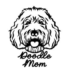 a dog with its mouth open and the words boodle mem on it